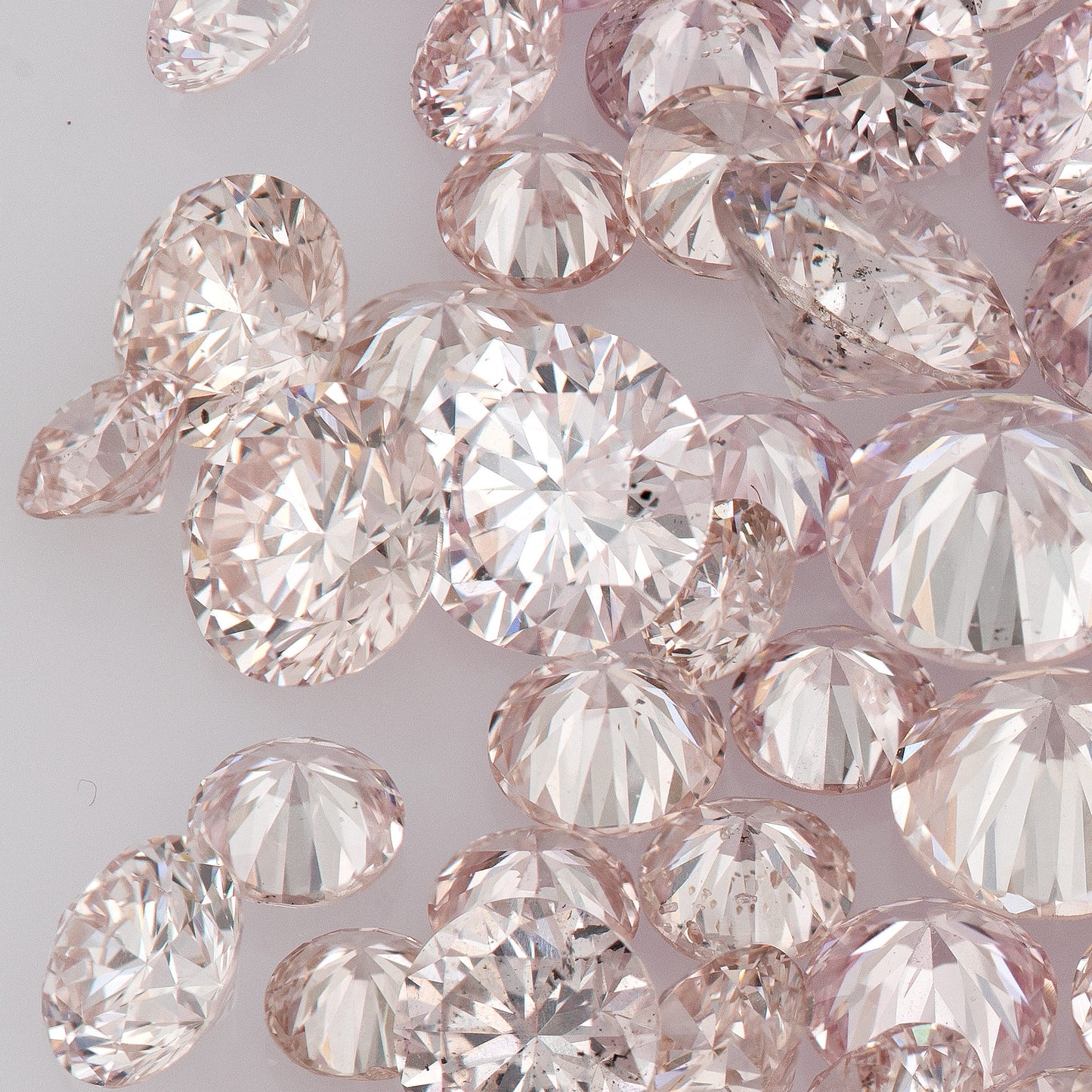1pcs Argyle Pink Rosé Diamonds select from 1.8mm to 2.0mm Light Pink Rose Argyle Diamond Untreated Natural Pink Diamonds Round|Melee|accents