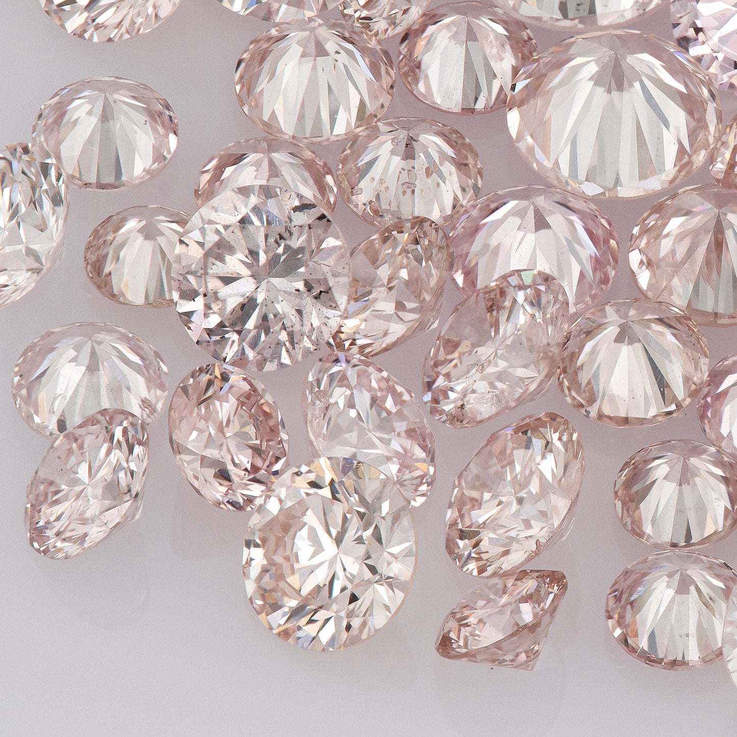 1pcs Argyle Pink Rosé Diamonds select from 1.8mm to 2.0mm Light Pink Rose Argyle Diamond Untreated Natural Pink Diamonds Round|Melee|accents