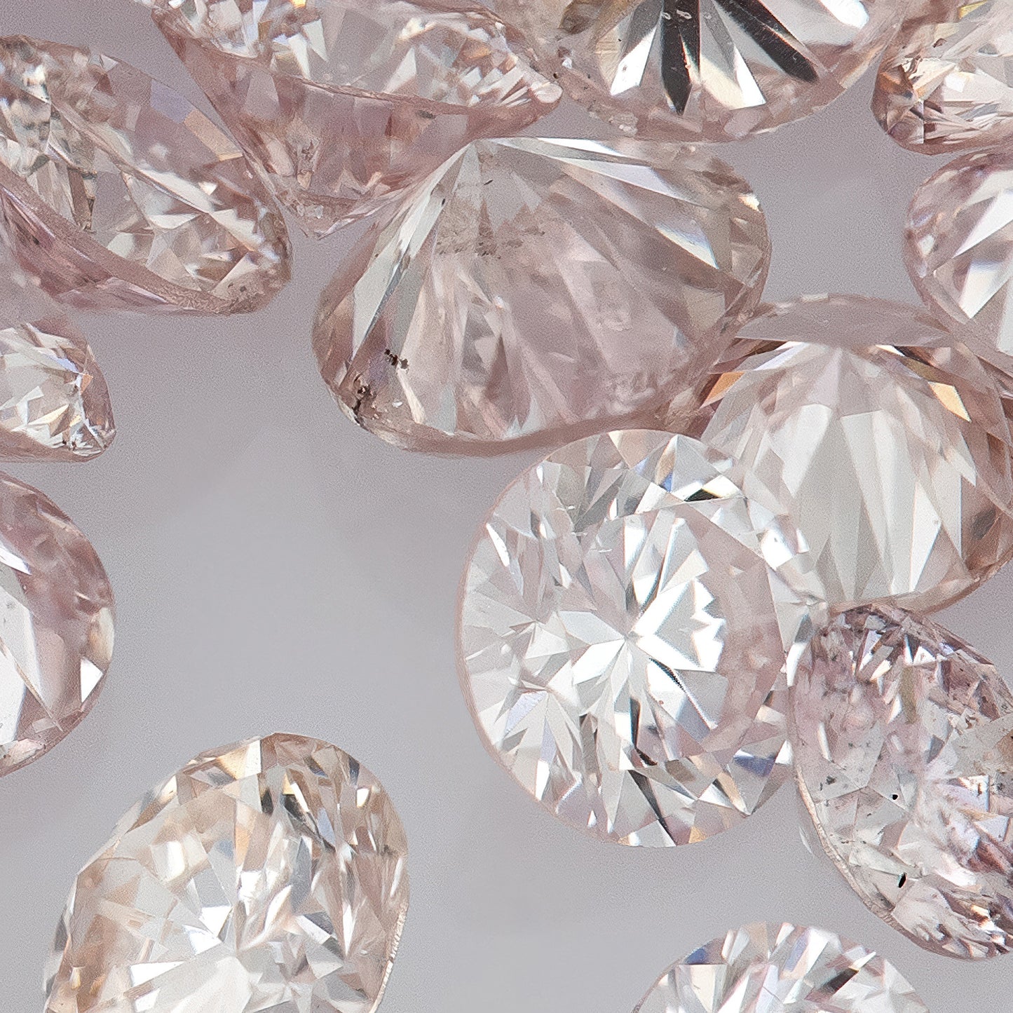 1pcs Argyle Pink Rosé Diamonds select from 1.8mm to 2.0mm Light Pink Rose Argyle Diamond Untreated Natural Pink Diamonds Round|Melee|accents