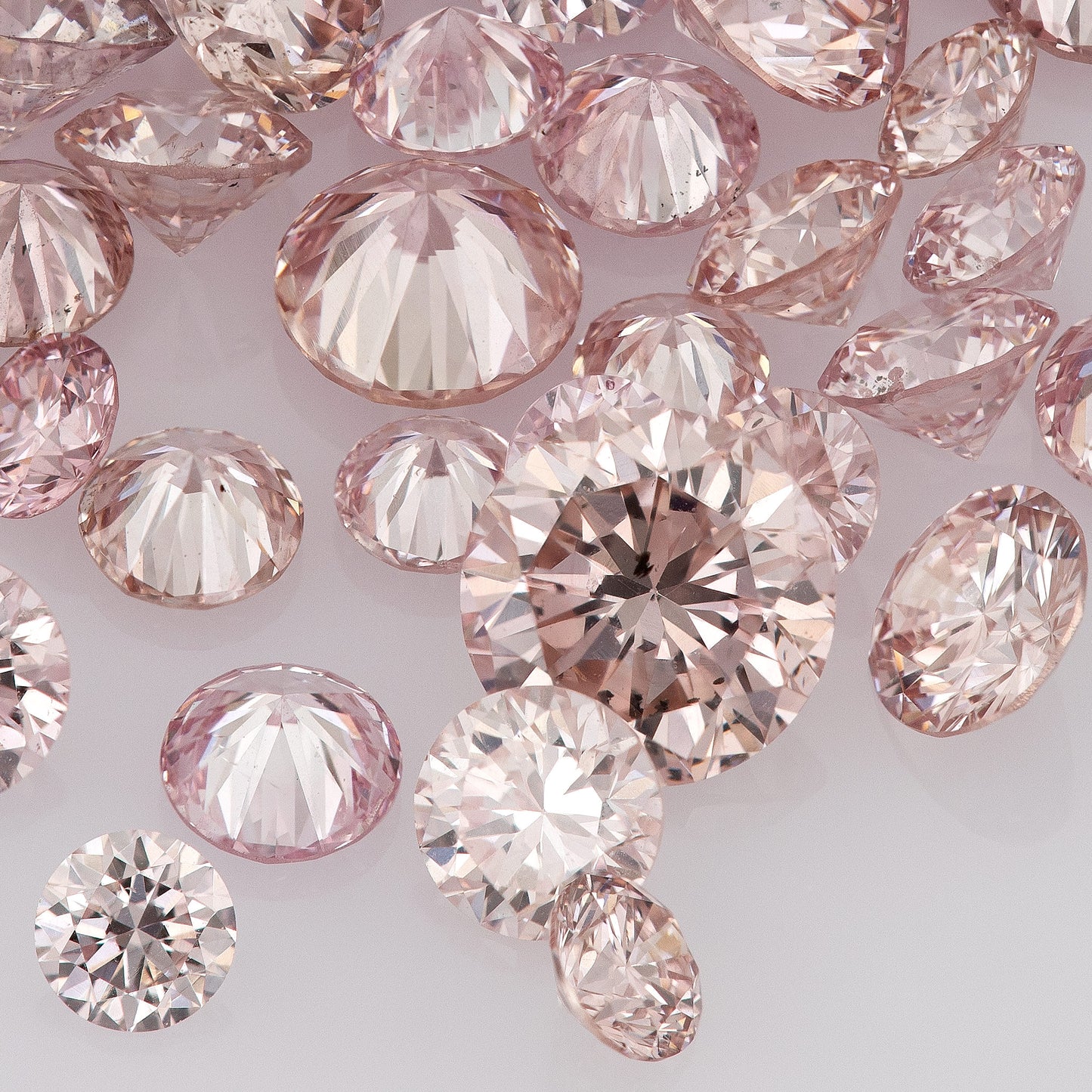 1pcs Argyle Purplish/Rosé Pink select from 1.8mm to 2.0mm Argyle Pink Diamond Untreated Natural Pink Diamonds Round|Melee|accents|Argyle