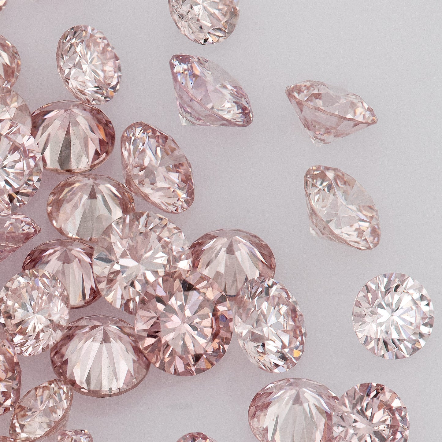 1pcs Argyle Purplish/Rosé Pink select from 1.8mm to 2.0mm Argyle Pink Diamond Untreated Natural Pink Diamonds Round|Melee|accents|Argyle