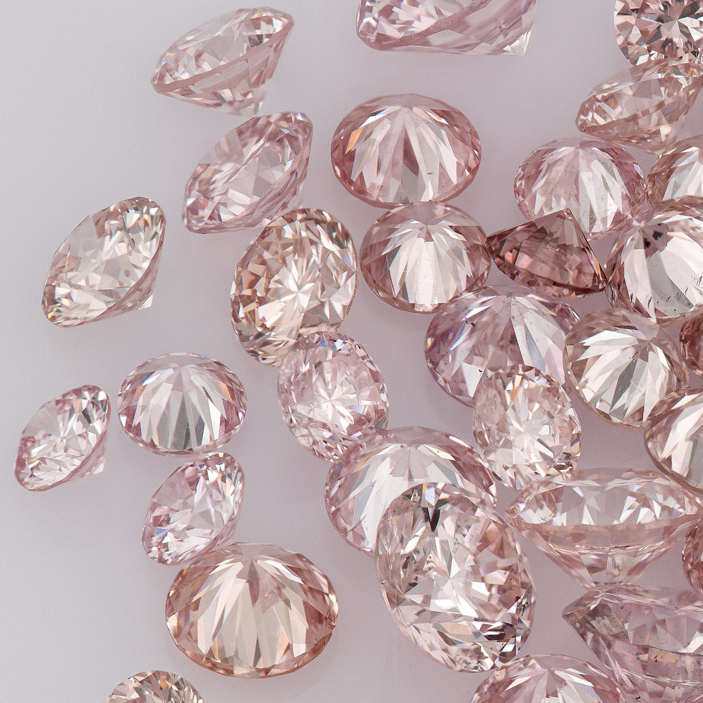 1pcs Argyle Purplish/Rosé Pink select from 1.8mm to 2.0mm Argyle Pink Diamond Untreated Natural Pink Diamonds Round|Melee|accents|Argyle