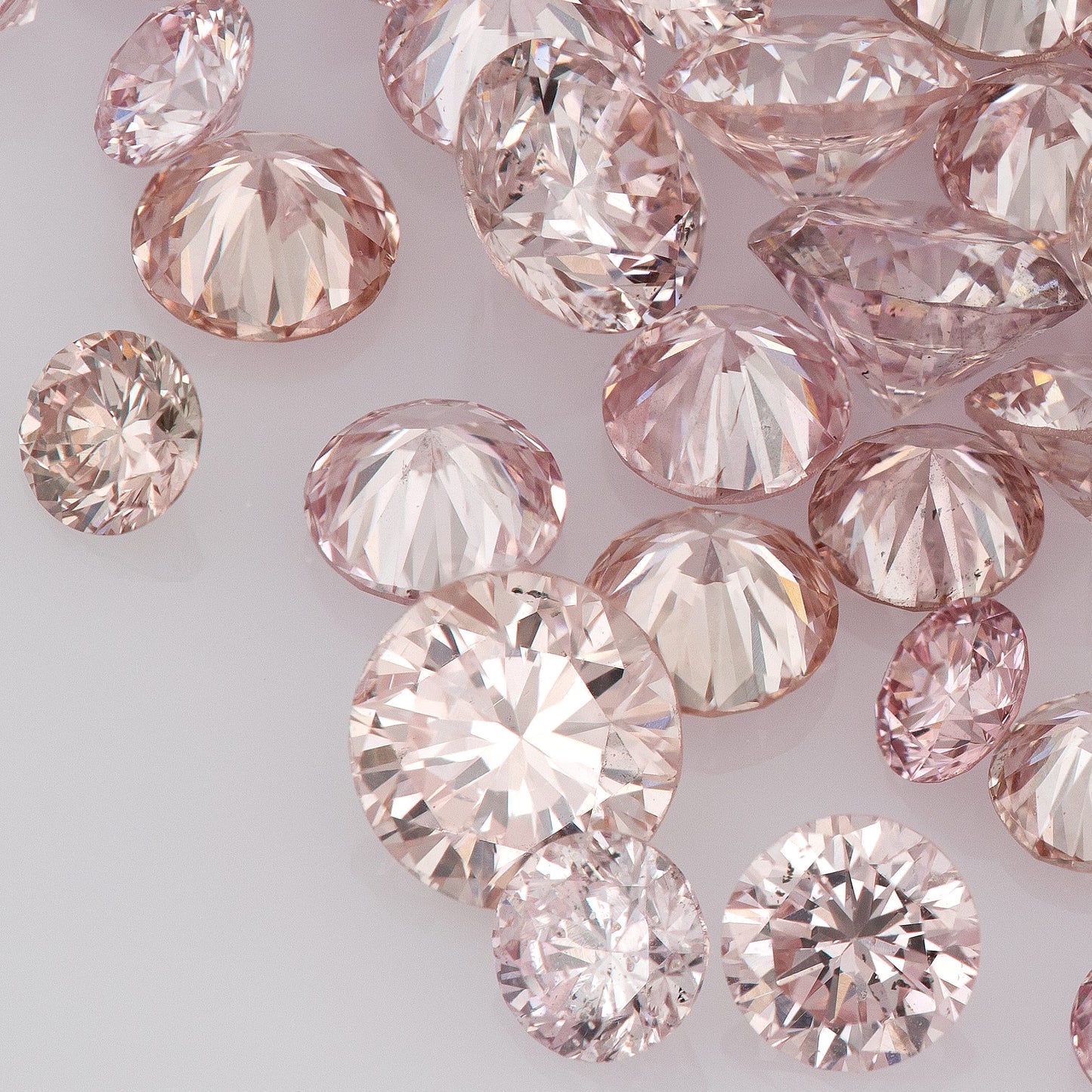 1pcs Argyle Purplish/Rosé Pink select from 1.8mm to 2.0mm Argyle Pink Diamond Untreated Natural Pink Diamonds Round|Melee|accents|Argyle