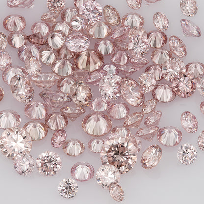 1pcs Argyle Purplish/Rosé Pink select from 1.8mm to 2.0mm Argyle Pink Diamond Untreated Natural Pink Diamonds Round|Melee|accents|Argyle