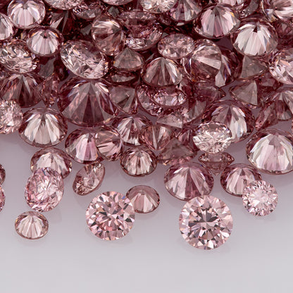 1pcs Argyle Vivid Pink Rose select from 0.8mm to 2.0mm sizes Argyle Pink Diamond Untreated Natural Pink Diamonds Round|Melee|accents|Argyle