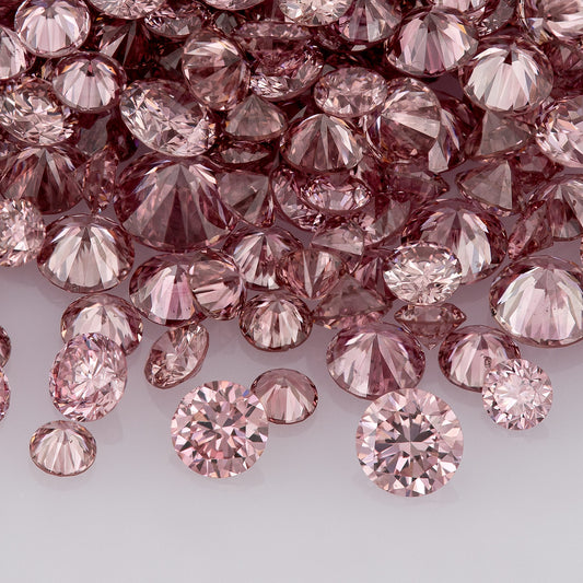 1pcs Argyle Vivid Pink Rose select from 0.8mm to 2.0mm sizes Argyle Pink Diamond Untreated Natural Pink Diamonds Round|Melee|accents|Argyle