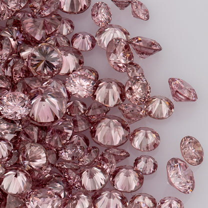 1pcs Argyle Vivid Pink Rose select from 0.8mm to 2.0mm sizes Argyle Pink Diamond Untreated Natural Pink Diamonds Round|Melee|accents|Argyle