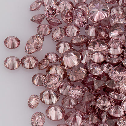 1pcs Argyle Vivid Pink Rose select from 0.8mm to 2.0mm sizes Argyle Pink Diamond Untreated Natural Pink Diamonds Round|Melee|accents|Argyle