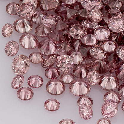 1pcs Argyle Vivid Pink Rose select from 0.8mm to 2.0mm sizes Argyle Pink Diamond Untreated Natural Pink Diamonds Round|Melee|accents|Argyle