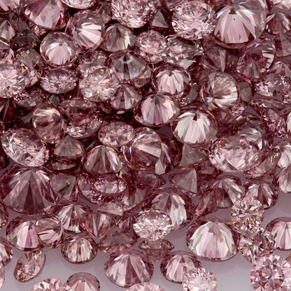 1pcs Argyle Vivid Pink Rose select from 0.8mm to 2.0mm sizes Argyle Pink Diamond Untreated Natural Pink Diamonds Round|Melee|accents|Argyle