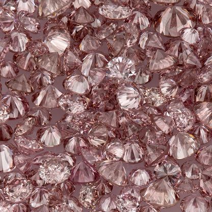 Fancy Vivid Pink Rose (6/5PR) | Argyle Pink Diamonds Select | Untreated Natural Pink Diamonds | Round Melee Accents