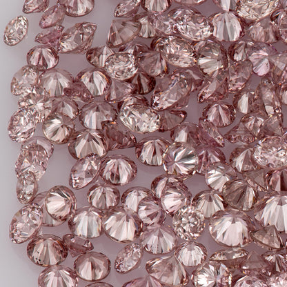Fancy Vivid Pink Rose (6/5PR) | Argyle Pink Diamonds Select | Untreated Natural Pink Diamonds | Round Melee Accents