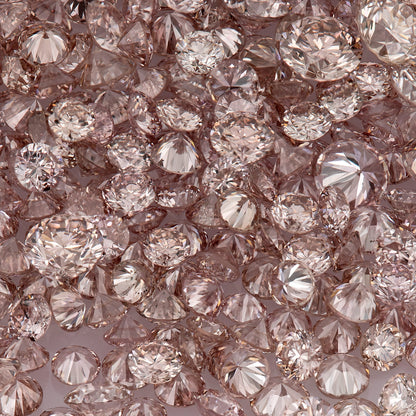 Fancy Intense Pink Rose 7-6PR | Argyle Pink Diamonds Select | Untreated Natural Pink Diamonds | Round Melee Accents