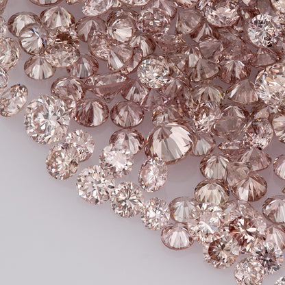 Fancy Intense Pink Rose 7-6PR | Argyle Pink Diamonds Select | Untreated Natural Pink Diamonds | Round Melee Accents