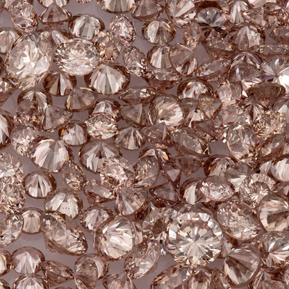 Fancy Vivid Pink Champagne PC2 | Argyle Pink Diamonds Select | Untreated Natural Pink Diamonds | Round Melee Accents