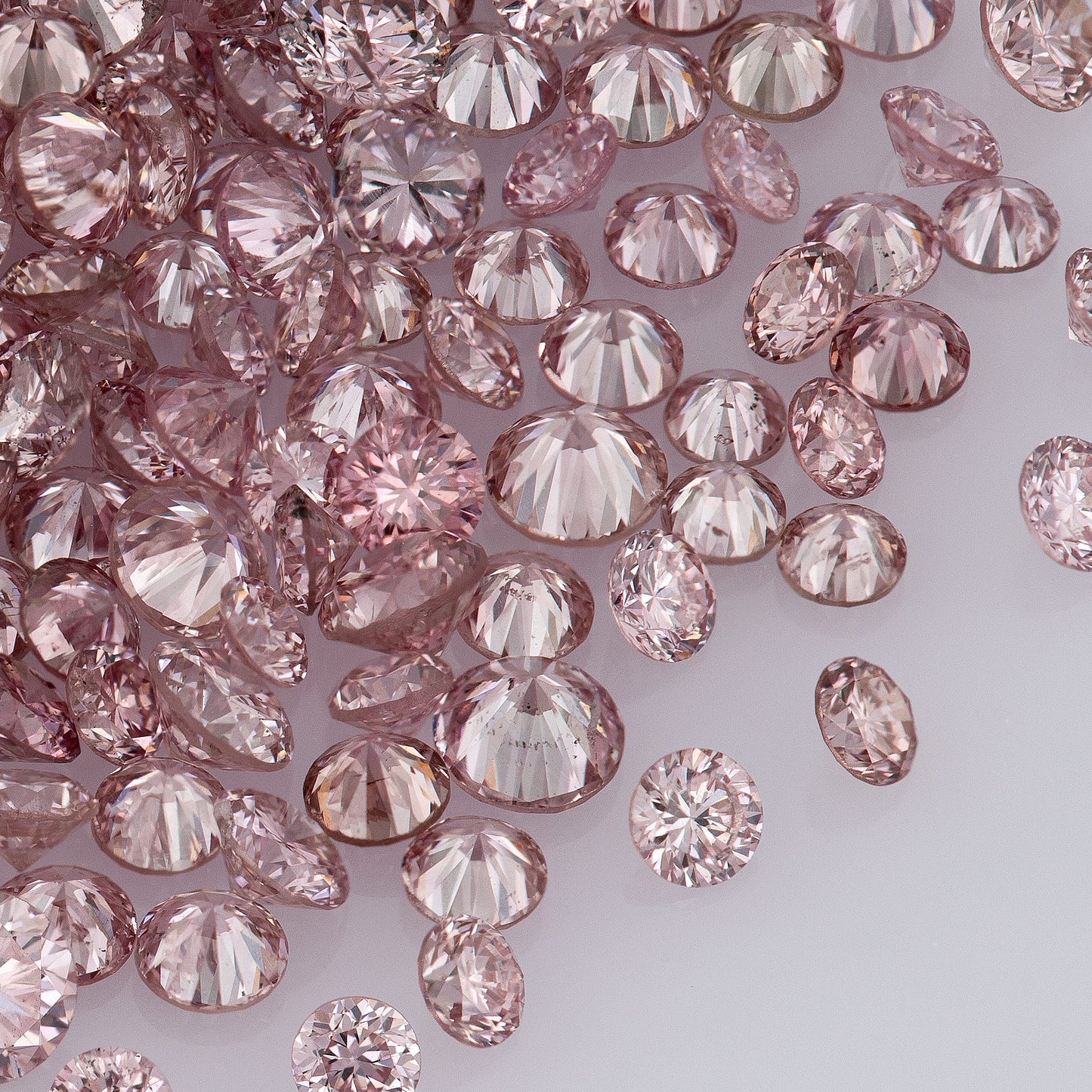 Fancy Intense Pink Rose 6PR | Argyle Pink Diamonds Select | Untreated Natural Pink Diamonds | Round Melee Accents
