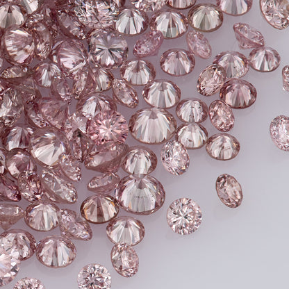 Fancy Intense Pink Rose 6PR | Argyle Pink Diamonds Select | Untreated Natural Pink Diamonds | Round Melee Accents