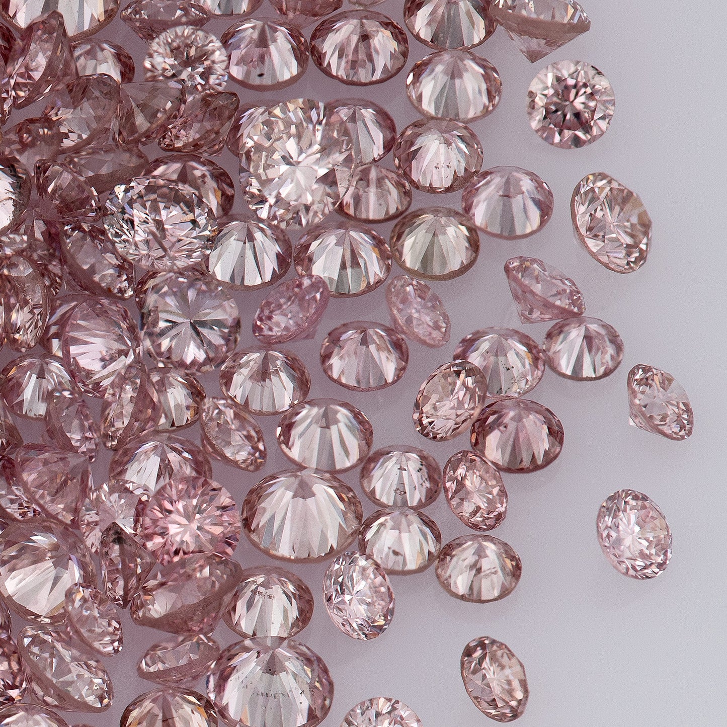 Fancy Intense Pink Rose 6PR | Argyle Pink Diamonds Select | Untreated Natural Pink Diamonds | Round Melee Accents