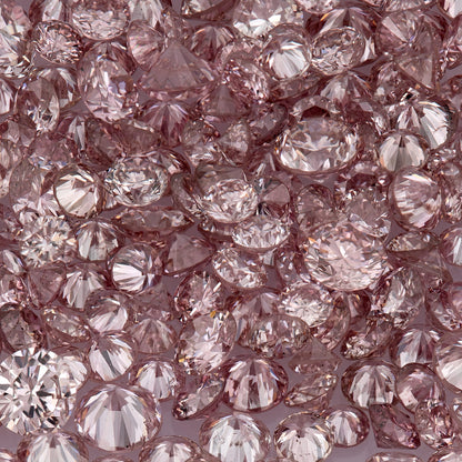 Fancy Intense Pink Rose 6PR | Argyle Pink Diamonds Select | Untreated Natural Pink Diamonds | Round Melee Accents
