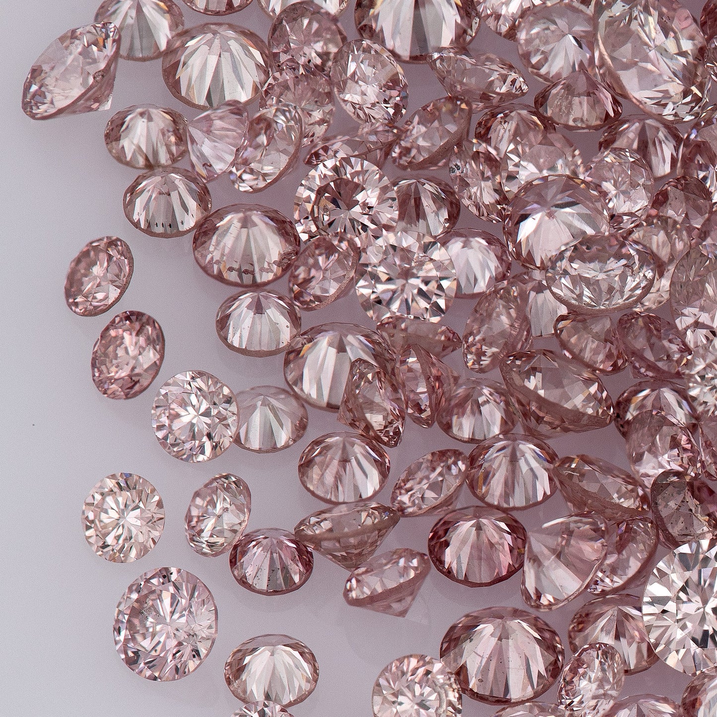 Fancy Intense Pink Rose 6PR | Argyle Pink Diamonds Select | Untreated Natural Pink Diamonds | Round Melee Accents