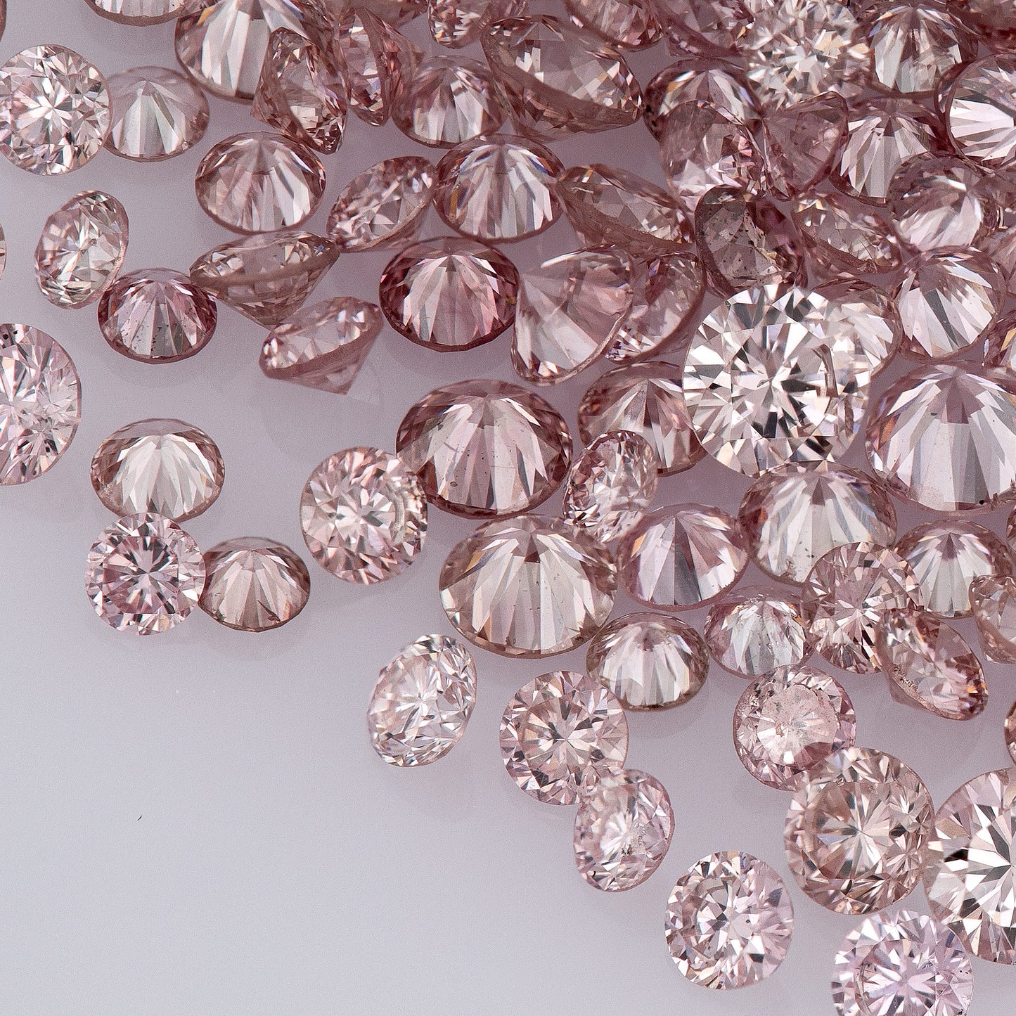 Fancy Intense Pink Rose 6PR | Argyle Pink Diamonds Select | Untreated Natural Pink Diamonds | Round Melee Accents