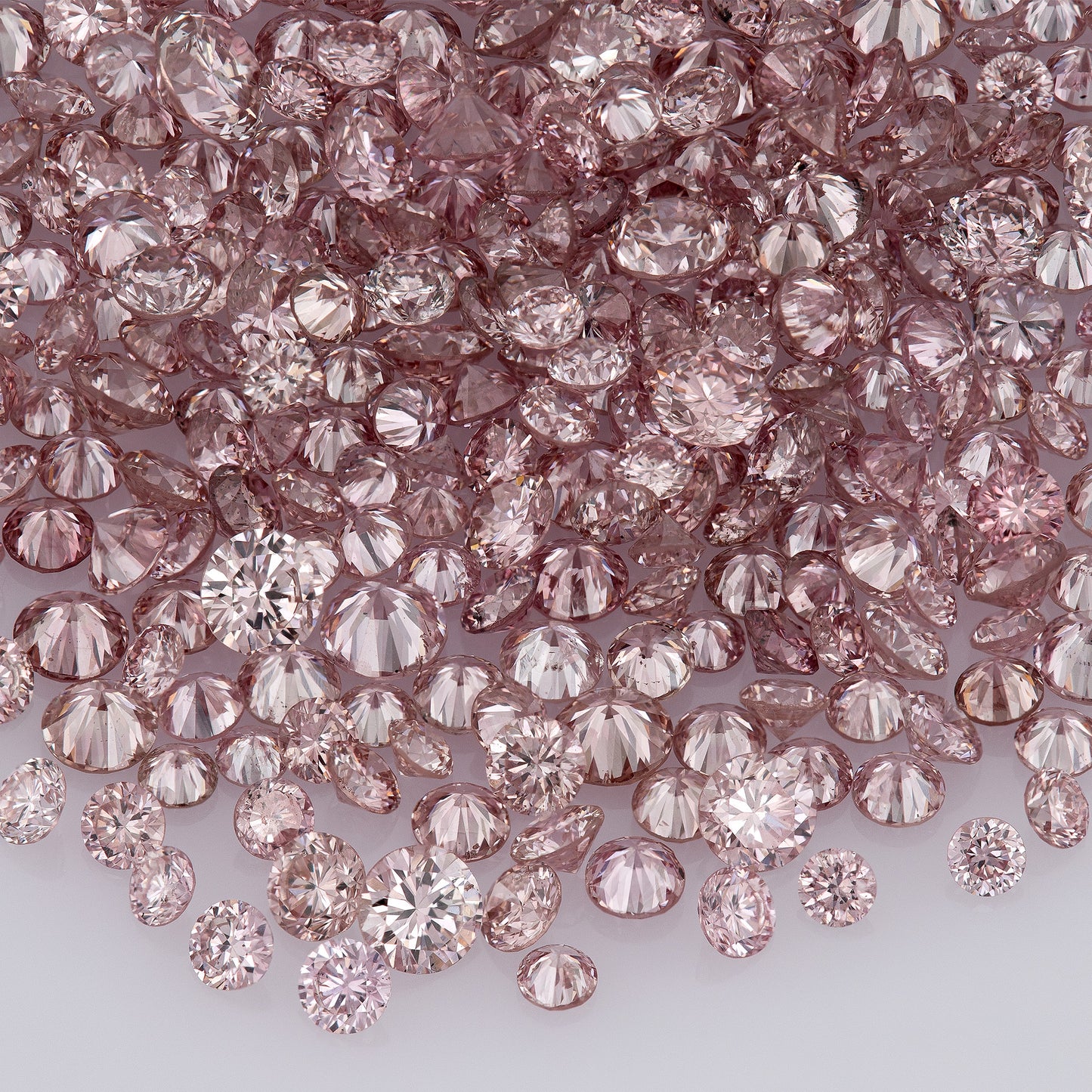Fancy Intense Pink Rose 6PR | Argyle Pink Diamonds Select | Untreated Natural Pink Diamonds | Round Melee Accents