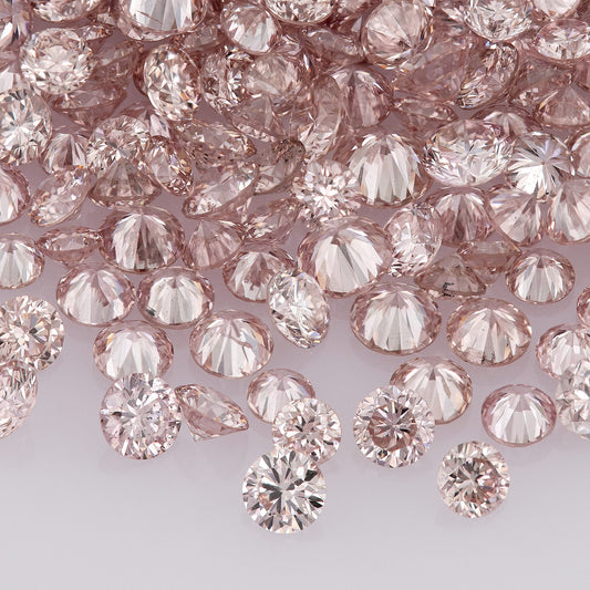 Fancy Pink Rose 7PR | Argyle Pink Diamonds Select | Untreated Natural Pink Diamonds | Round Melee Accents
