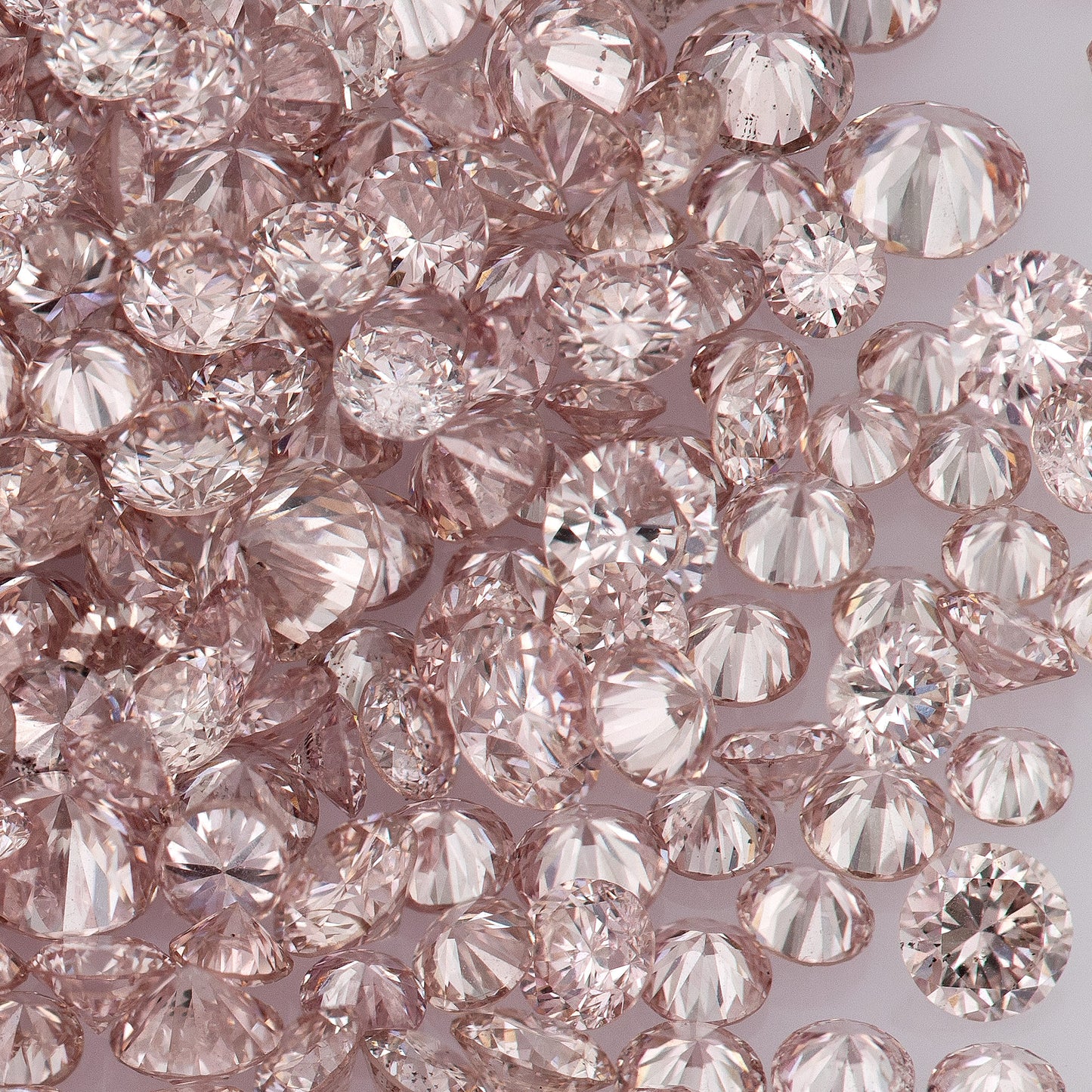 Fancy Pink Rose 7PR | Argyle Pink Diamonds Select | Untreated Natural Pink Diamonds | Round Melee Accents