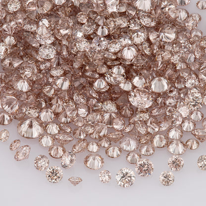 Fancy Intense Pink Champagne AA PC1 | Argyle Pink Diamonds Select | Untreated Natural Pink Diamonds | Round Melee Accents