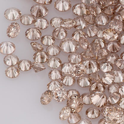 Fancy Intense Pink Champagne AAA PC1 | Argyle Pink Diamonds Select | Untreated Natural Pink Diamonds | Round Melee Accents