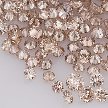 Fancy Intense Pink Champagne AAA PC1 | Argyle Pink Diamonds Select | Untreated Natural Pink Diamonds | Round Melee Accents