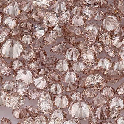 Fancy Intense Pink Champagne PC1 | Argyle Pink Diamonds Select | Untreated Natural Pink Diamonds | Round Melee Accents