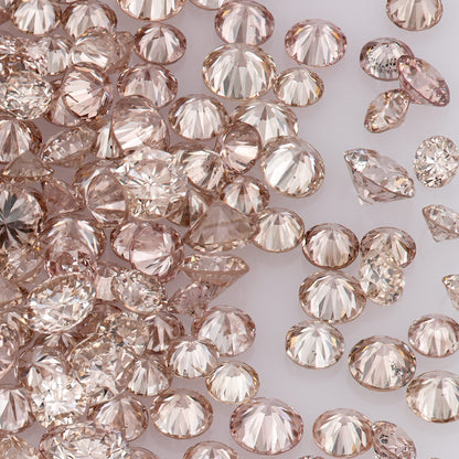 Fancy Pink Champagne PC1 | Argyle Pink Diamonds Select | Untreated Natural Pink Diamonds | Round Melee Accents