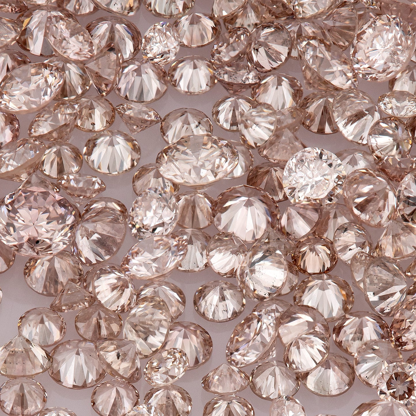 Fancy Pink Champagne PC1 | Argyle Pink Diamonds Select | Untreated Natural Pink Diamonds | Round Melee Accents