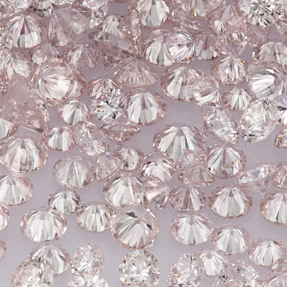 Fancy Light Purplish Pink 8PP | Argyle Pink Diamonds Select | Untreated Natural Pink Diamond | Round Melee Accents