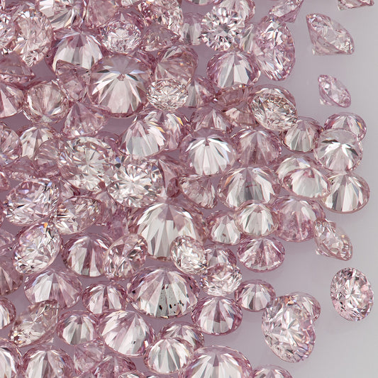 Fancy  Intense+ Purplish Pink 5PP | Argyle Purple Pink Diamonds Select | Untreated Natural Pink Diamond Round | Melee | Accents