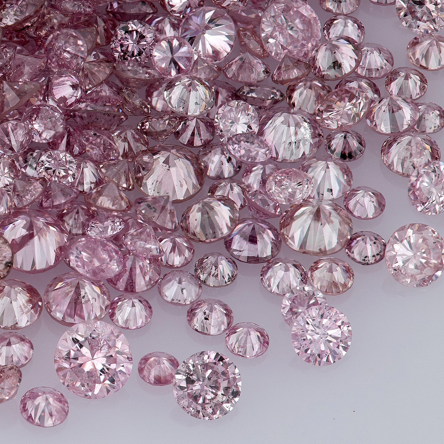 Fancy Intense Pink 6-5P | Argyle Pink Diamonds Select | Deluxe Intense Pink Diamonds | Untreated Natural Pink Diamond Round | Melee | Accents