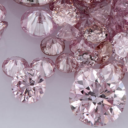 Fancy Intense Pink 6-5P | Argyle Pink Diamonds Select | Deluxe Intense Pink Diamonds | Untreated Natural Pink Diamond Round | Melee | Accents
