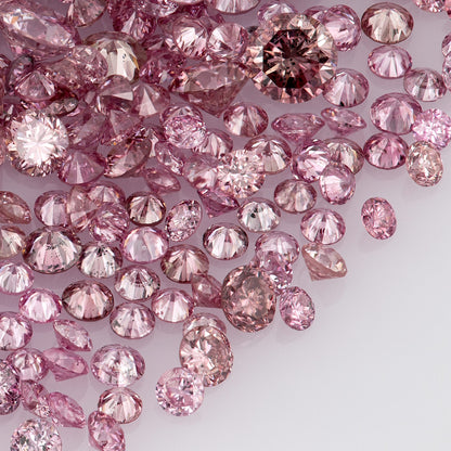 Fancy Intense/Vivid Pink 5-2P | Argyle Pink Diamonds | Natural Untreated | Round Melee Accents | Argyle