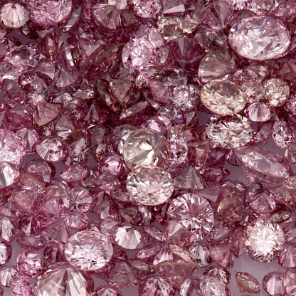 Fancy Intense/Vivid Pink 5-2P | Argyle Pink Diamonds | Natural Untreated | Round Melee Accents | Argyle