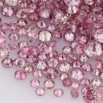 Fancy Intense/Vivid Pink 5-2P | Argyle Pink Diamonds | Natural Untreated | Round Melee Accents | Argyle