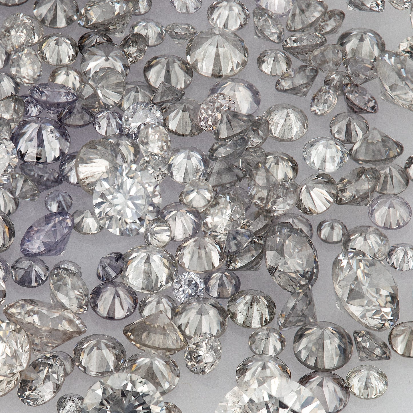 Fancy Grey / Violet | Argyle Grey Diamonds | Select | Australian | Untreated Natural | Round Melee Accents | Argyle