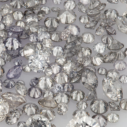 Fancy Grey / Violet | Argyle Grey Diamonds | Select | Australian | Untreated Natural | Round Melee Accents | Argyle