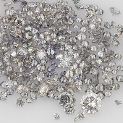 Fancy Grey / Violet | Argyle Grey Diamonds | Select | Australian | Untreated Natural | Round Melee Accents | Argyle