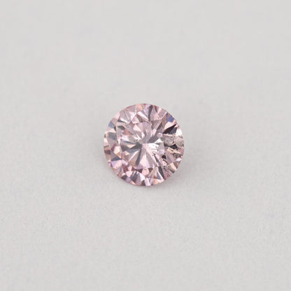 Argyle Certified 0.12ct 7P Fancy Pink Natural Argyle Pink Diamond Round Brilliant