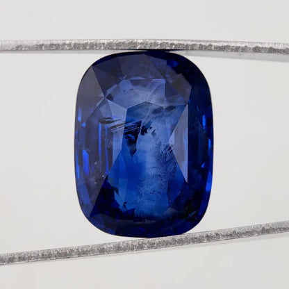 GRS Certified 8.06 ct. Natural Blue Sapphire Cushion Ceylon Sri Lanka Heated