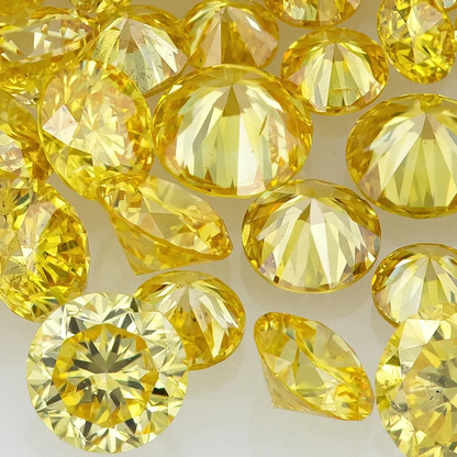 Canary Diamonds 0.25ct 0.8mm to 2.2mm mix scoop Canary Yellow Untreated Natural Diamonds Round|Melee|accents|Cape Yellow