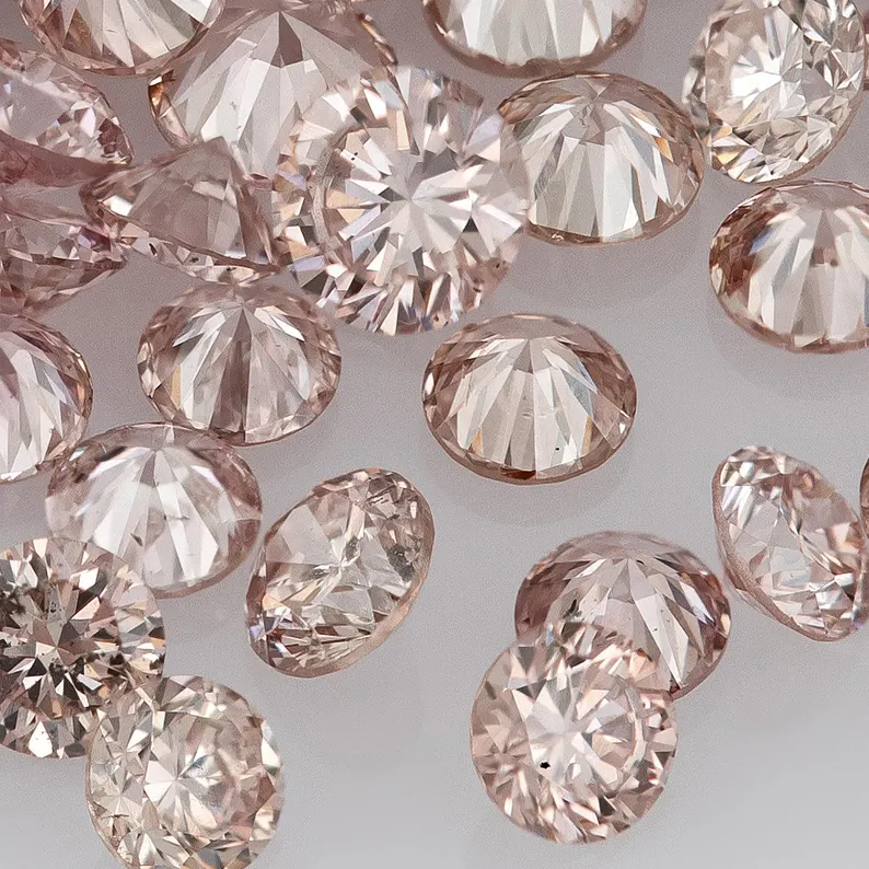 Deluxe Pink Diamonds 0.25ct 0.8mm to 2.2mm mix scoop Argyle Pink Diamond Untreated Natural Pink Diamonds Round|Melee|accents|Argyle
