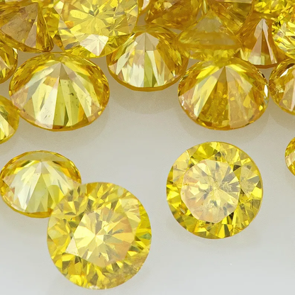Selection Canary Diamonds 0.25ct 0.8mm to 2.2mm mix scoop Canary Yellow Untreated Natural Diamonds Round|Melee|accents|Cape Yellow