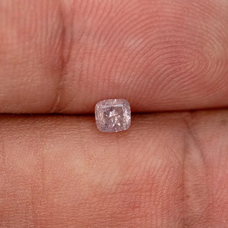 0.28ct Fancy Vivid Pink Untreated Loose Natural Pink Diamond Cushion I3